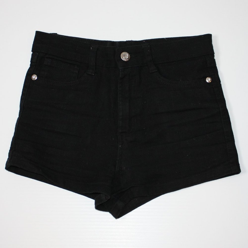 Kensie Girl's High Waisted Black Denim Jean Shorts size 10